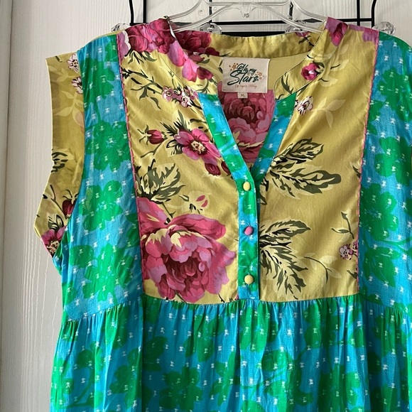 Oh My Stars Multi Color/Patch Floral Dress - Picture 4 of 11